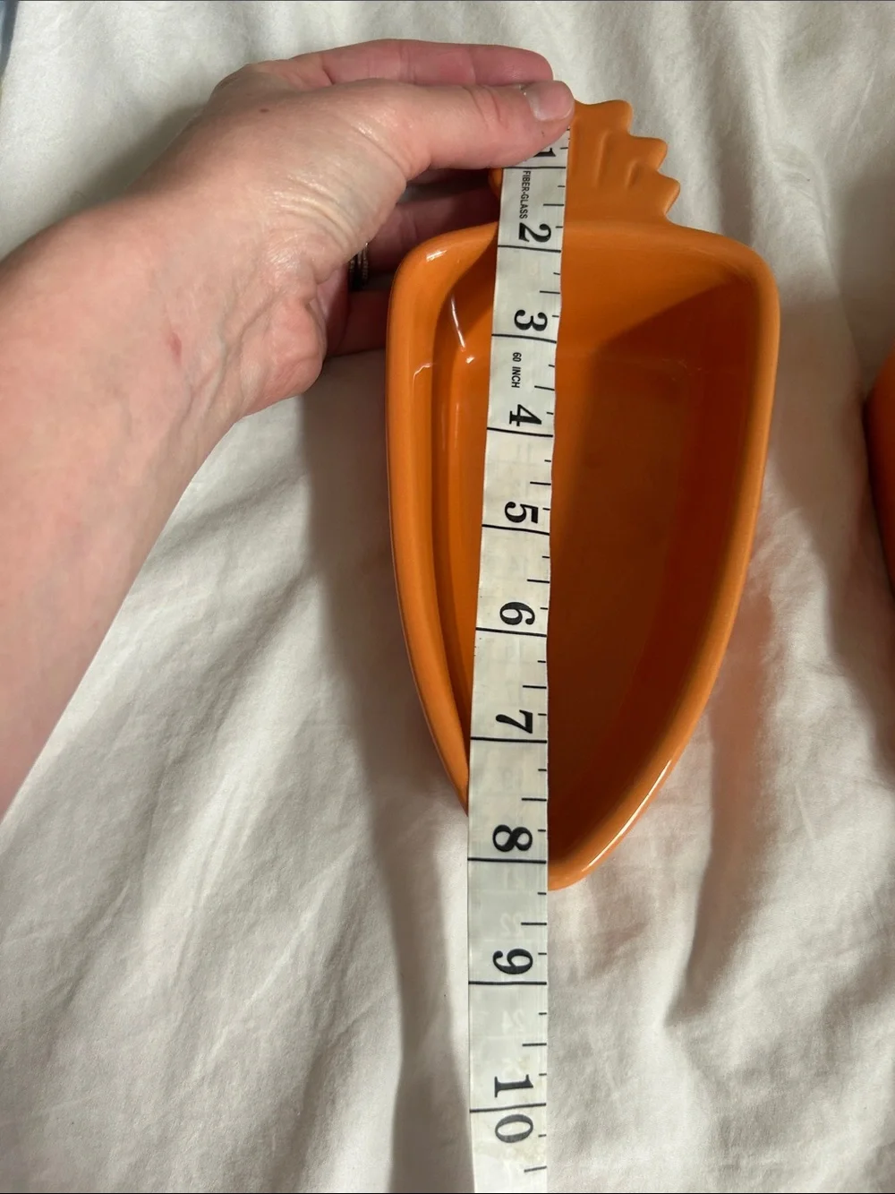 Set of 2 Chantal Orange Glazed carrot shaped baking ramekins